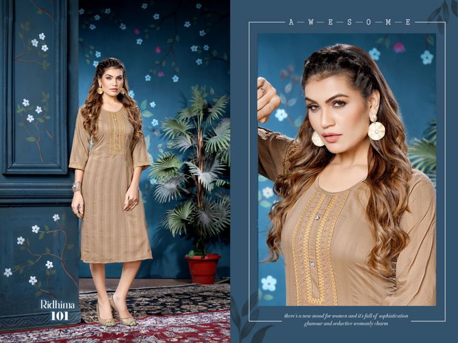 Beauty Ridhima Exclusive Wear Fancy Wholesale Kurti Collection